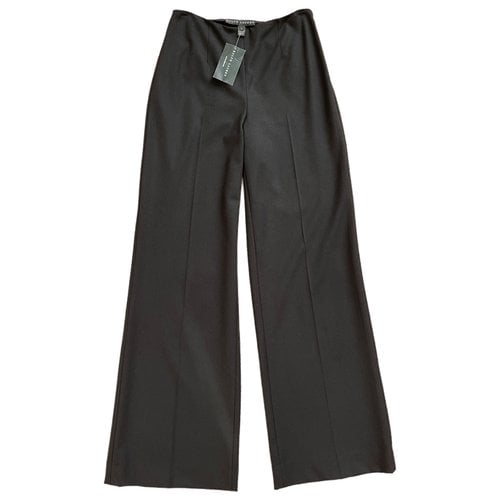 Pre-owned Ralph Lauren Wool Trousers In Black