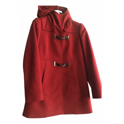 Pre-owned Fay Wool Dufflecoat In Red