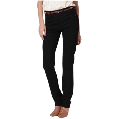 Pre-owned Anthropologie Straight Jeans In Black