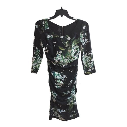 Pre-owned Dolce & Gabbana Silk Mid-length Dress In Black