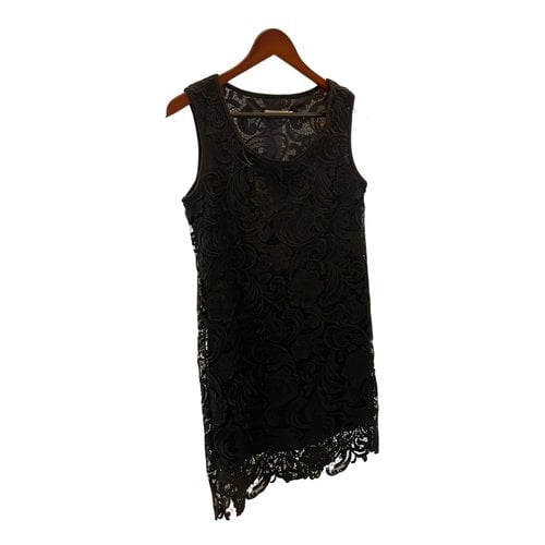 Pre-owned See U Soon Lace Mini Dress In Black
