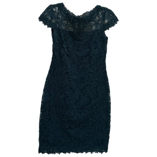 Pre-owned Tadashi Shoji Lace Mid-length Dress In Turquoise