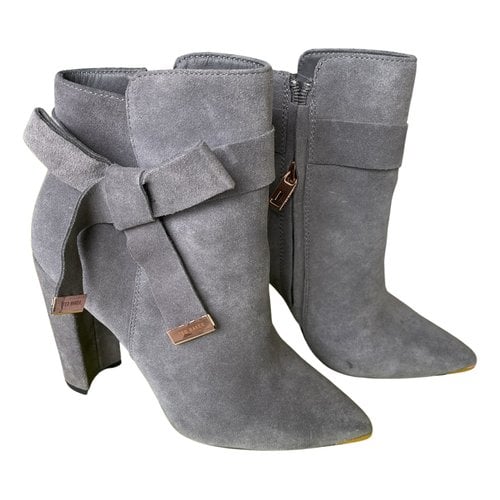 Pre-owned Ted Baker Ankle Boots In Grey