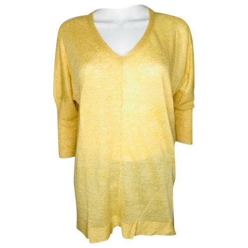 Pre-owned Eileen Fisher Blouse In Yellow