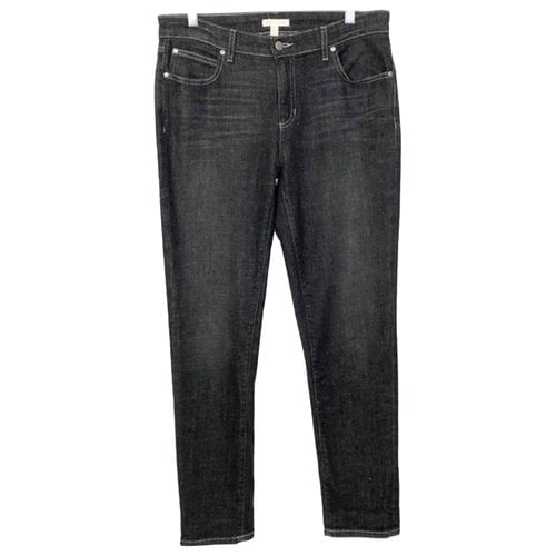 Pre-owned Eileen Fisher Slim Jeans In Black