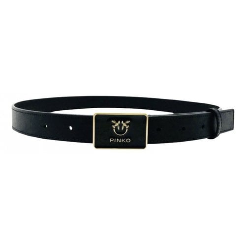 Pre-owned Pinko Leather Belt In Black