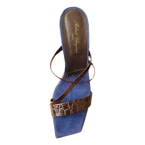 Pre-owned Robert Clergerie Leather Sandal In Blue