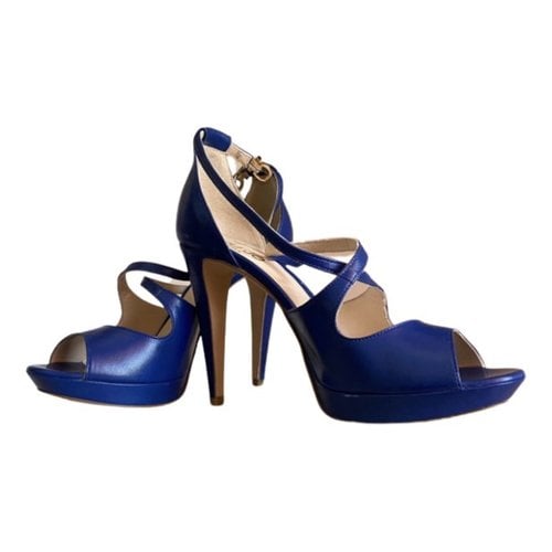 Pre-owned Liujo Leather Sandals In Blue