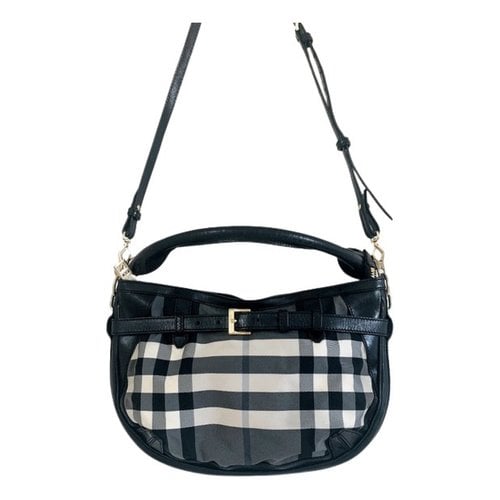 Pre-owned Burberry Cloth Crossbody Bag In Black