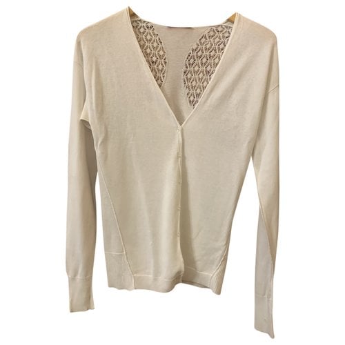 Pre-owned Pinko Cardigan In White