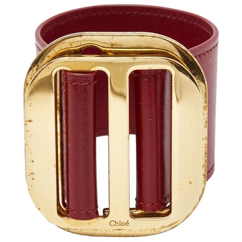 Pre-owned Chloé Leather Jewellery Set In Red
