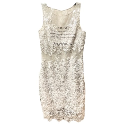 Pre-owned Basix Lace Mini Dress In White