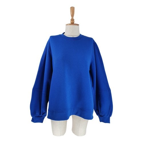 Pre-owned Ganni Sweatshirt In Blue