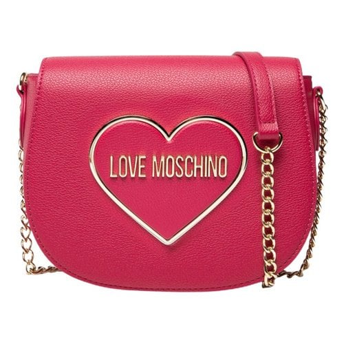 Pre-owned Moschino Love Leather Handbag In Pink