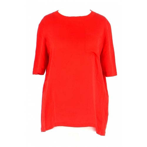 Pre-owned Maje Silk T-shirt In Red