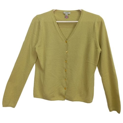 Pre-owned Burberry Cashmere Cardigan In Yellow