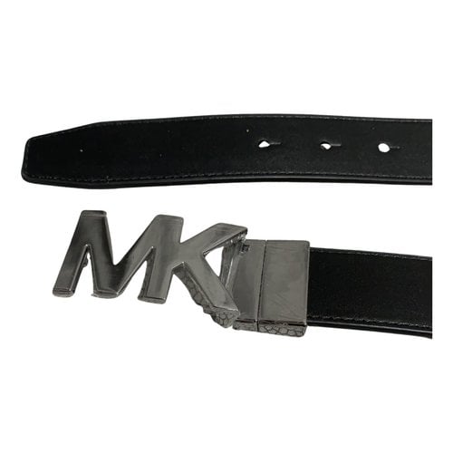 Pre-owned Michael Kors Leather Belt In Black