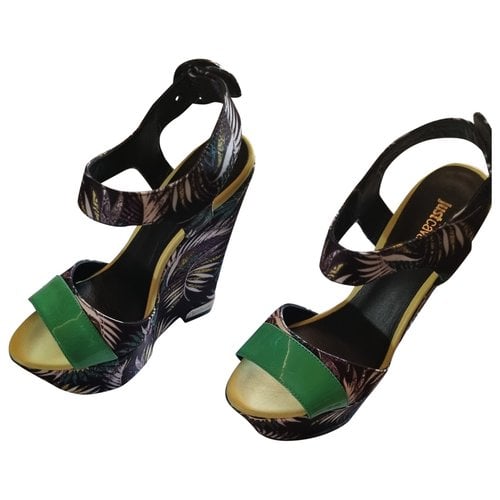 Pre-owned Just Cavalli Cloth Sandal In Multicolour