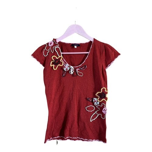 Pre-owned Kenzo Linen T-shirt In Red