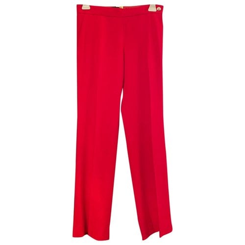 Pre-owned Giambattista Valli Straight Pants In Red