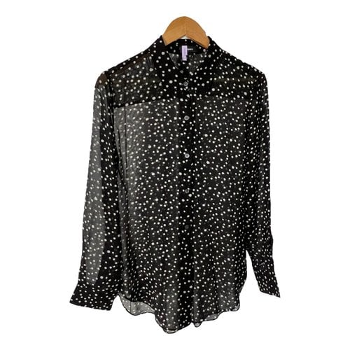 Pre-owned Theory Silk Shirt In Black