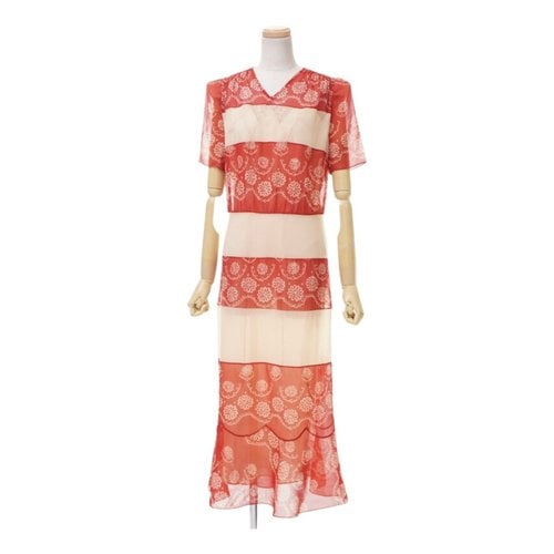 Pre-owned Maison Margiela Silk Dress In Red