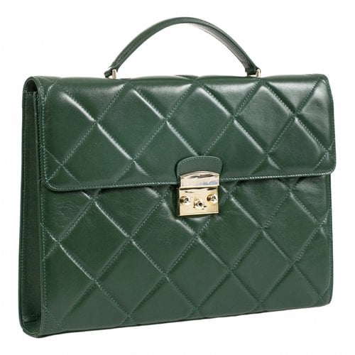 Pre-owned Genny Leather Handbag In Green