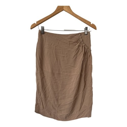 Pre-owned Maison Margiela Silk Mid-length Skirt In Beige