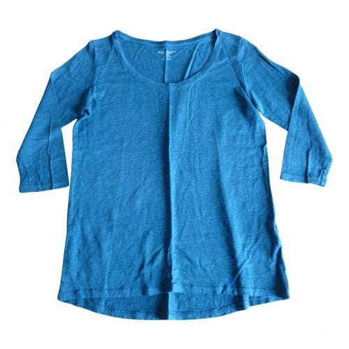 Pre-owned Maje Linen T-shirt In Turquoise