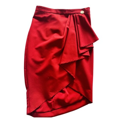 Pre-owned Mangano Mid-length Skirt In Red