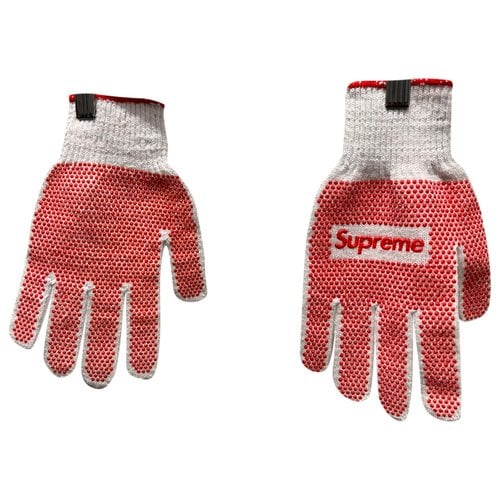 Pre-owned Supreme Wool Gloves In Red