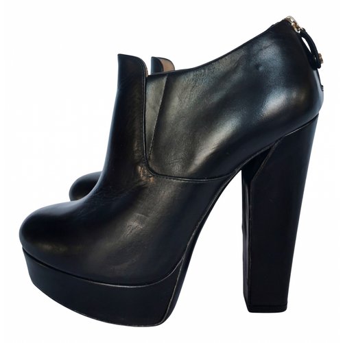 Pre-owned Alchimia Di Ballin Leather Ankle Boots In Black