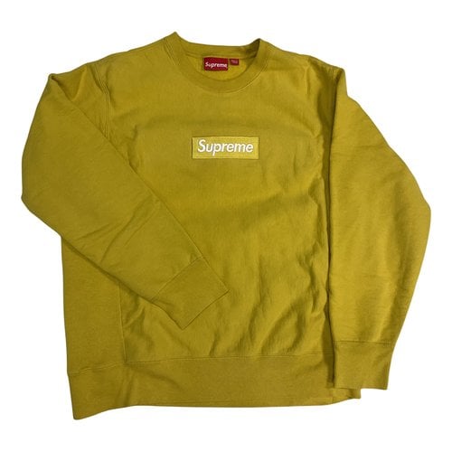 Pre-owned Supreme Box Logo Sweatshirt In Gold