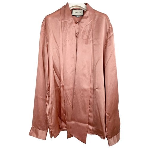 Pre-owned Gucci Silk Blouse In Pink