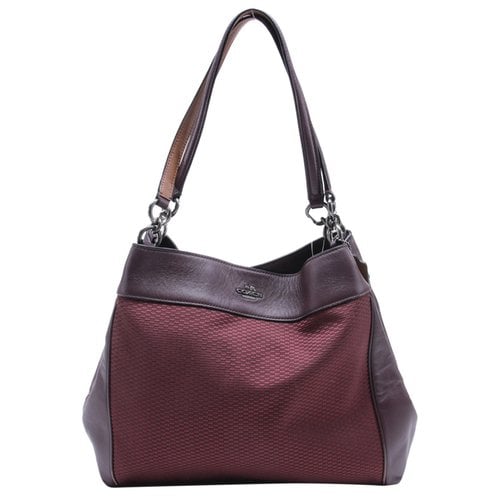 Pre-owned Coach Leather Bag In Purple