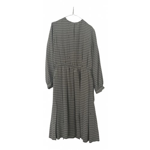 Pre-owned Trussardi Silk Maxi Dress In Grey