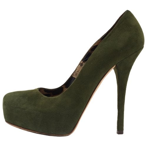Pre-owned Dolce & Gabbana Flats In Green