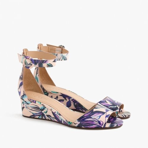 Pre-owned Jcrew Leather Sandals In Purple