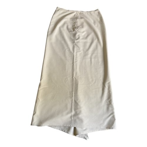 Pre-owned Hache Maxi Skirt In Beige