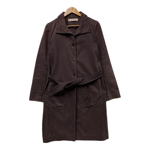Pre-owned Marni Trench Coat In Brown