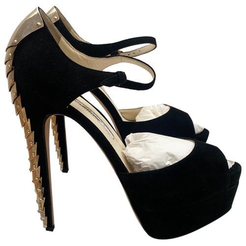 Pre-owned Brian Atwood Sandals In Black