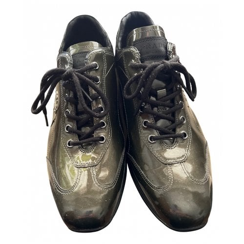 Pre-owned Prada Trainers In Green