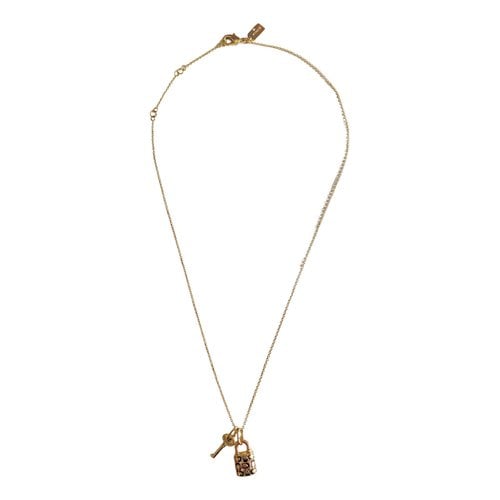 Pre-owned Coach Necklace In Gold