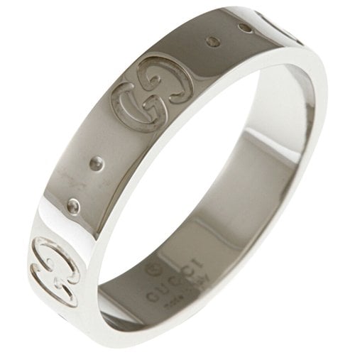 Pre-owned Gucci Icon Ring In Silver