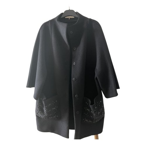 Pre-owned Emilio Pucci Wool Coat In Black