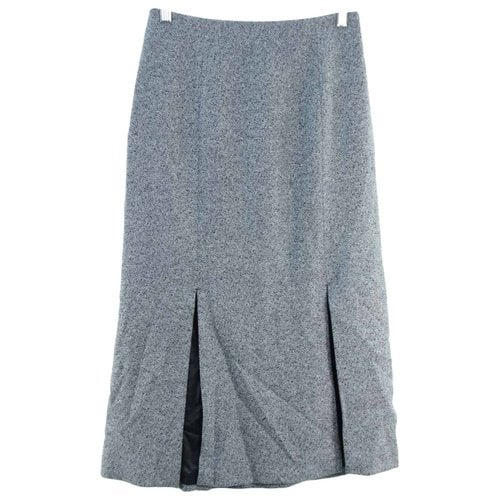 Pre-owned Tara Jarmon Wool Skirt In Grey