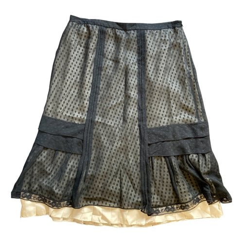Pre-owned Derek Lam Silk Mid-length Skirt In Black