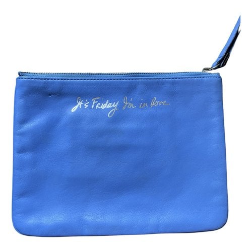 Pre-owned Rebecca Minkoff Leather Clutch Bag In Blue
