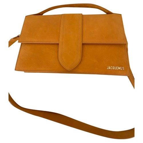 Pre-owned Jacquemus Le Bambino Leather Handbag In Orange