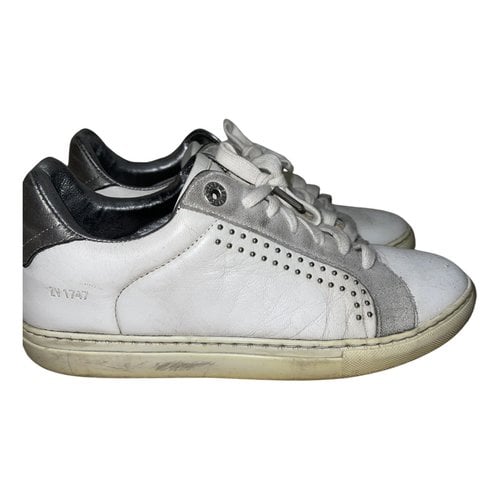 Pre-owned Zadig & Voltaire Zv1747 Patent Leather Trainers In White